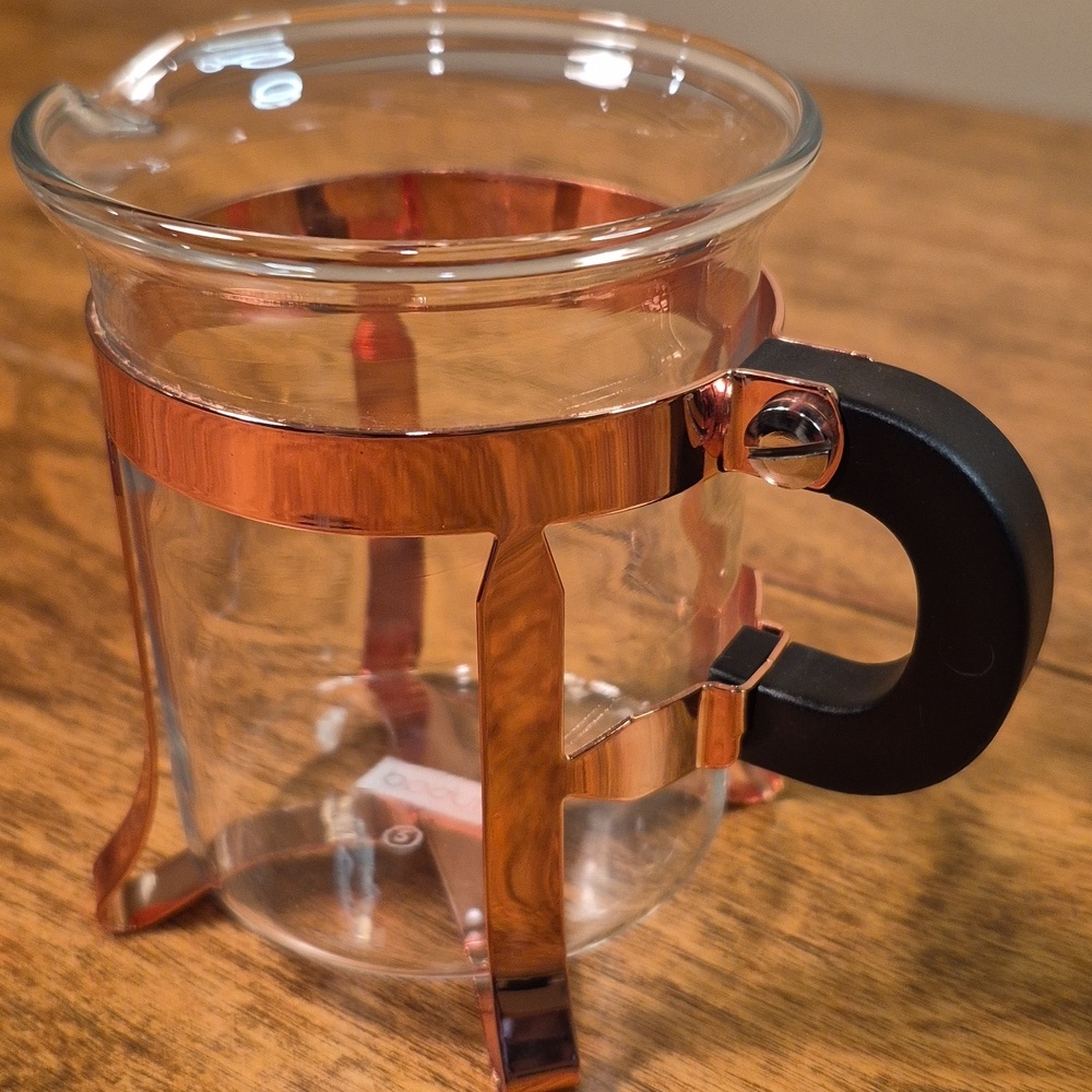 BODUM Chambord Classic Copper Tone Metal and Glass Open Sugar and Creamer Set - Picture 11 of 16